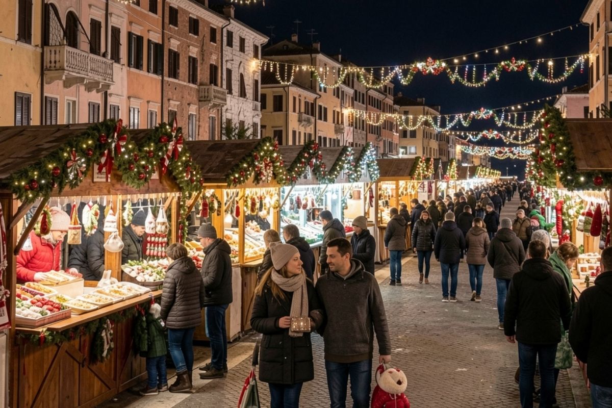 Mercatini di Natale a La Maddalena, con luci festive e prodotti artigianali in mostra
